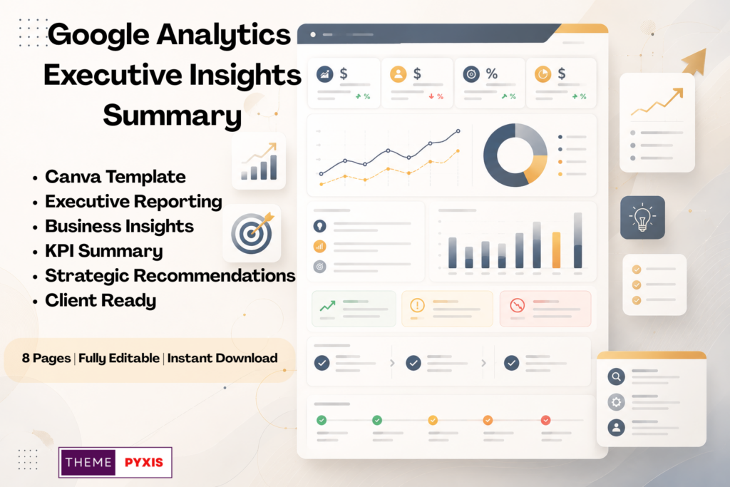 Google Analytics Client YoY Business Review Kit google analytics executive summary template