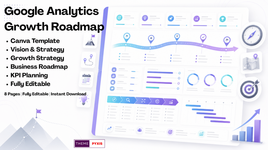 Google Analytics Client YoY Business Review Kit google analytics growth roadmap template 2