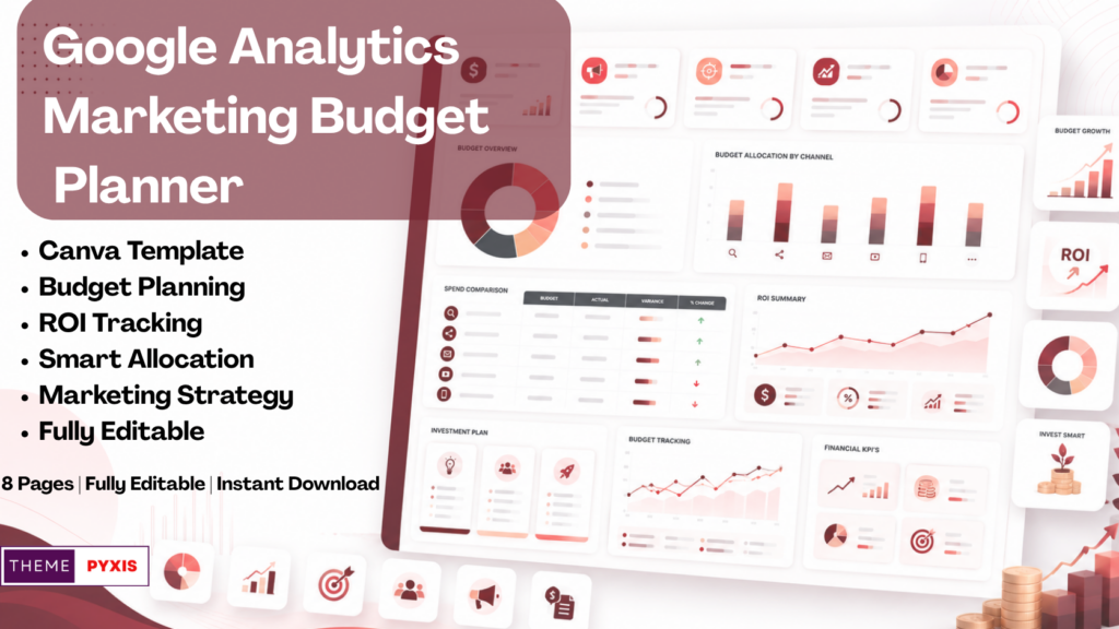 Google Analytics Client YoY Business Review Kit google analytics marketing budget planner