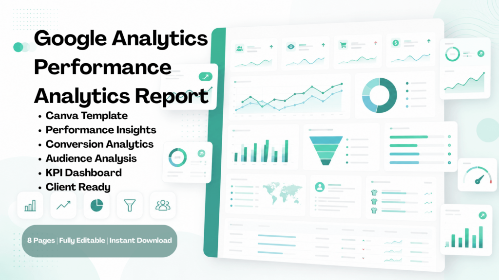 Google Analytics Client YoY Business Review Kit google analytics performance analytics report